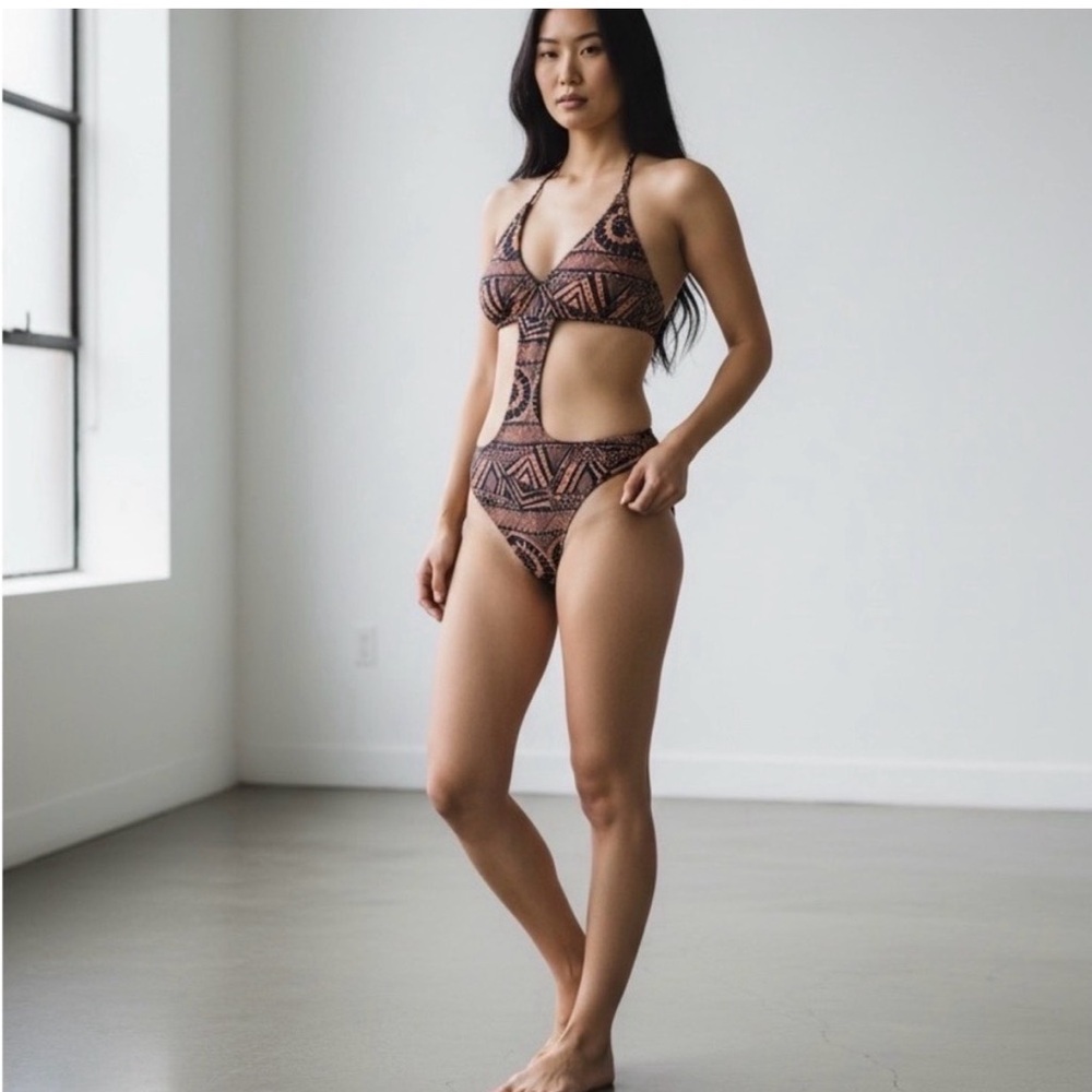 Alexis Lisett Monokini- Small Tribal Brown